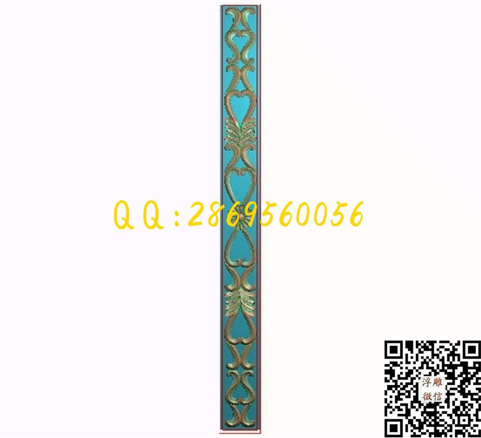 门花132-1254_欧式木门长条洋花贴花门上花门芯门楣精雕图浮雕图